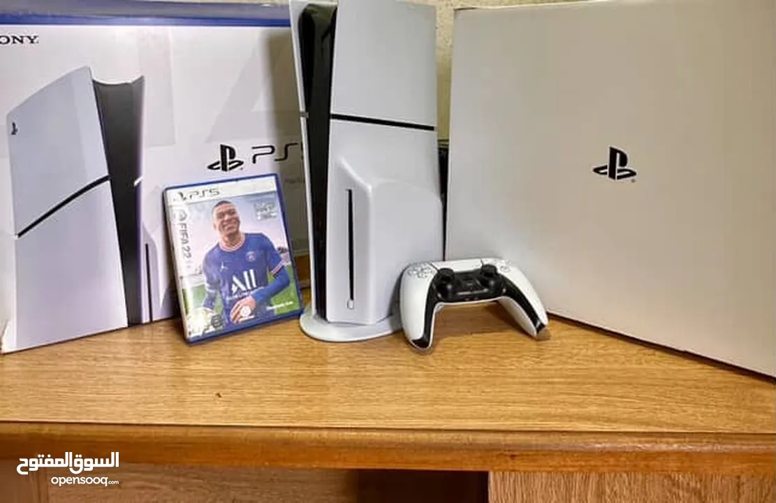 Playstation5 Slim disc edition  بلايستيشن فايف سلم مع ايد وفيفا نسخة السيدي