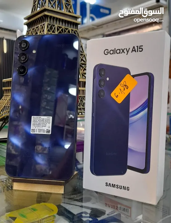 جهاز مشغل ايام Samsung A15 رام 8 و 12 و 16 الجيجا 128 و 256 هدية كفر ولزقة وشاحن الاصلي متوفر توصيل