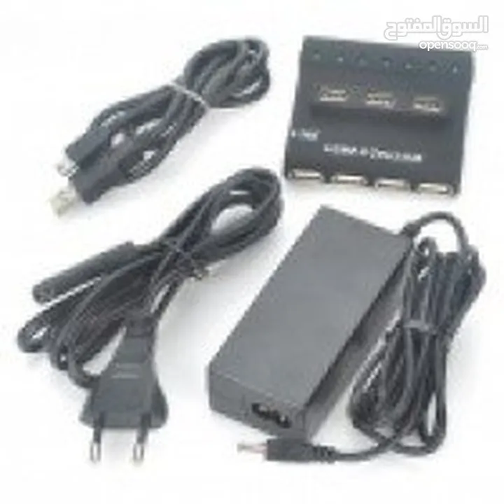 Z-TEK USB/AC Powered USB 2.0 7-Port Hub - Black