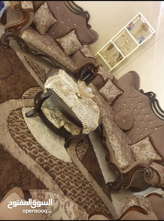 طقم كنب تفصيل خشب زان  + الطريه من احسن أنواع الطريات + البرادي من احسن أنواع البرادي