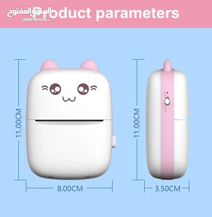 طابعة حراريه صغيره متنقله بلوتوث طباعه اسود و ابيض طابعه لاسلكيه عن طريق الهاتف الخلوي بلوتوث