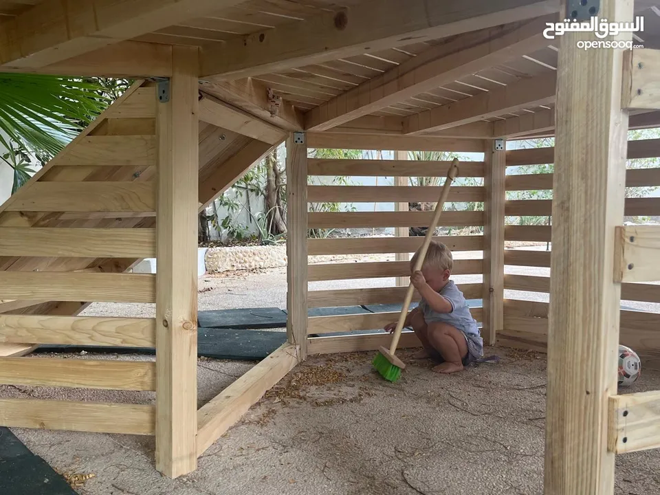 Amazing all-in-one wooden garden adventure play set