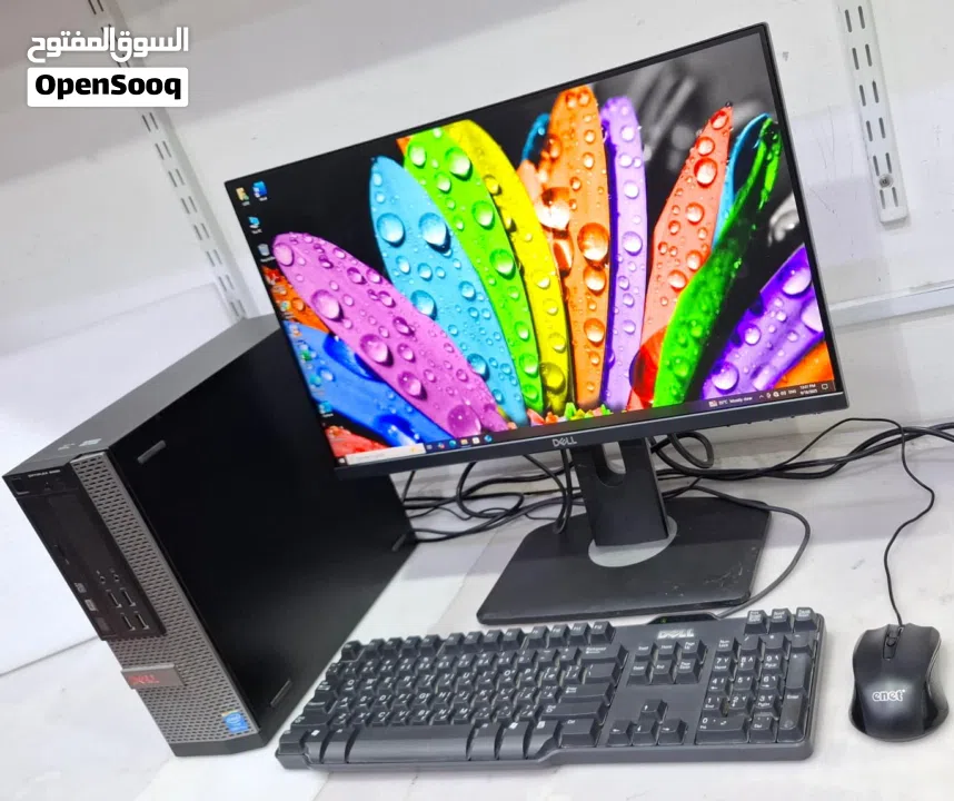 DELL Core i7 WIFI Computer Set With 23" Full HD Monitor 16GB RAM + 512GB SSD Ready To Use