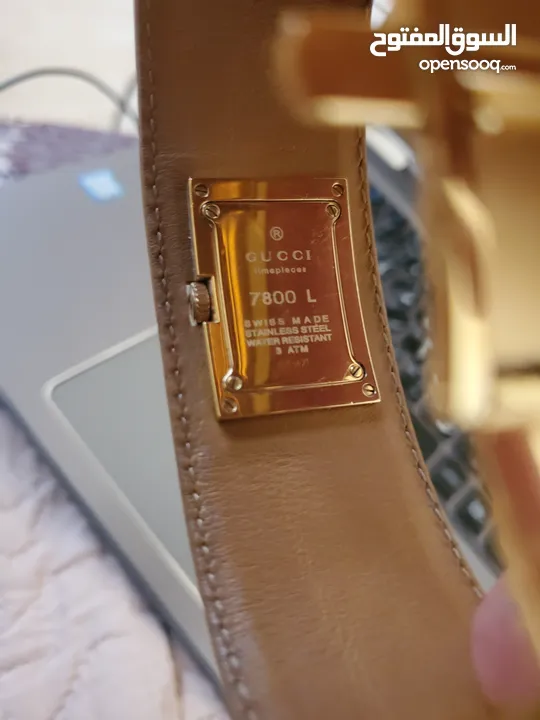 ساعة غوتشي7800L النسائية ستانلس ستيل مطلية بالذهب Gucci Gold Plated Stainless Steel