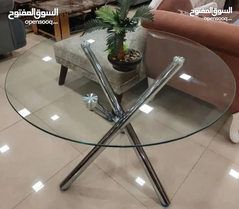 طاولة سوكريت 90*90 رجلين كروم