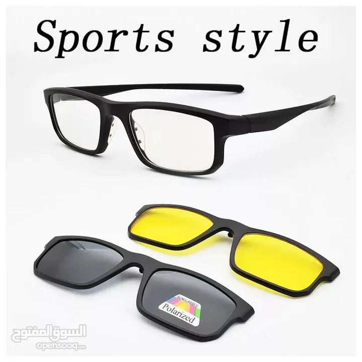 نظارات 1x3 ماجيك فيجن ليلي و نهاري و شفاف تصميم رياضي نظاره نظارة المغناطيس