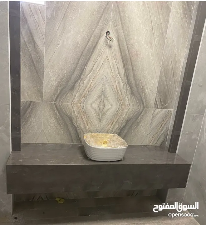 كونترات استقبال ومغاسل كوريان رخام صناعي  Reception counter  and kitchen