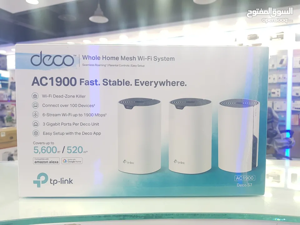 Tp-link Deco S7 Ac1900 whole home mesh wi-fi system supports with Alexa and Google home