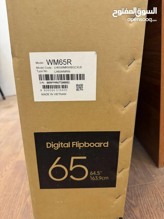 SAMSUNG Flip  WM65R 65in Digital Flipchart