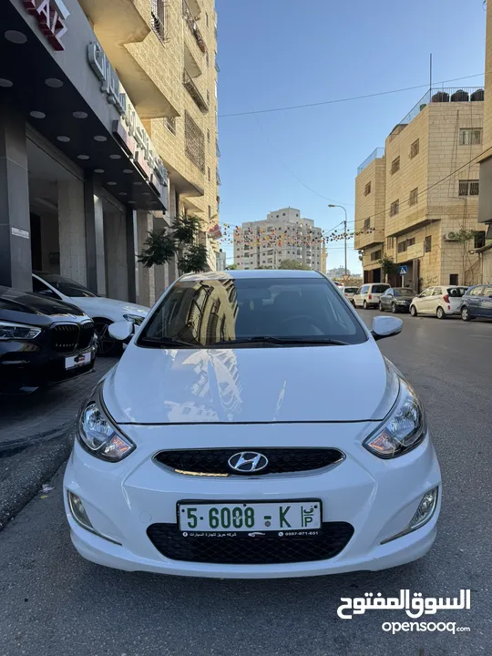 هونداي اكسنت 2018 متور 1400 بنزين لون ابيض فحص ممتاز