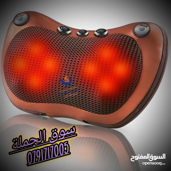 وسادة التدليك الحرارية وسادة التدليك يمكن وضعها بسهولة في أي مكان على ظهرك أو الرقبة
