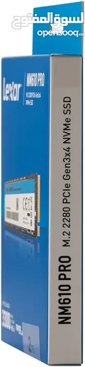 Lexar NM610 PRO 2 تيرابايت SSD، حتى 3300 ميجابايت/ثانية، NVMe 1.4 PCIe Gen 3x4 M.2 2280، ضمان 3 سنوا