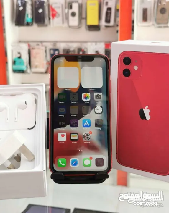 أقل الأسعاار : جوالات iPhone 11 64gb نظييفه بحالة الوكالة مع كرتونها و ملحقاتها