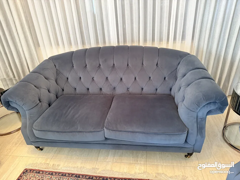 The One Sofa Set with Coffee & Side Tables - Like new condition