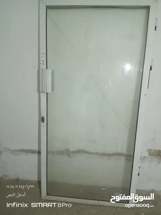 باب المنيوم جاهز بدون إطار