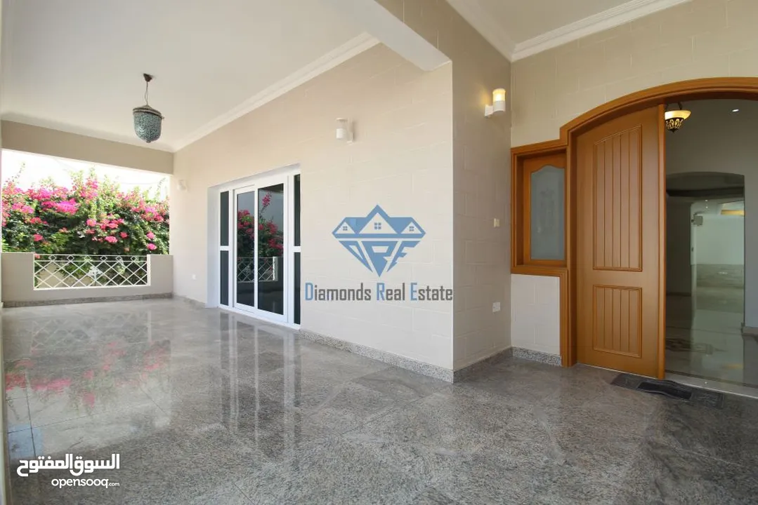 #REF1107    Stand Alone 5BR Villa with big front yard and shaded parking for rent in Azaiba