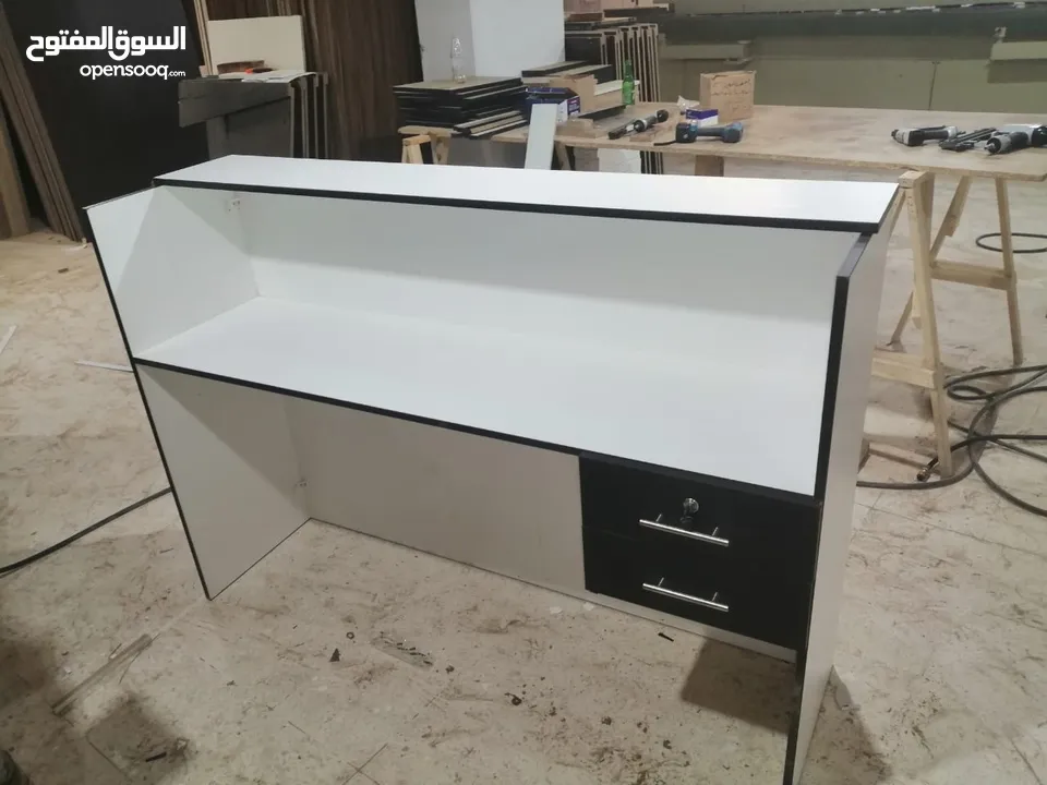 كاونتر استقبال سيمبل مودرن شامل التوصيل والتركيب عمان زرقاء