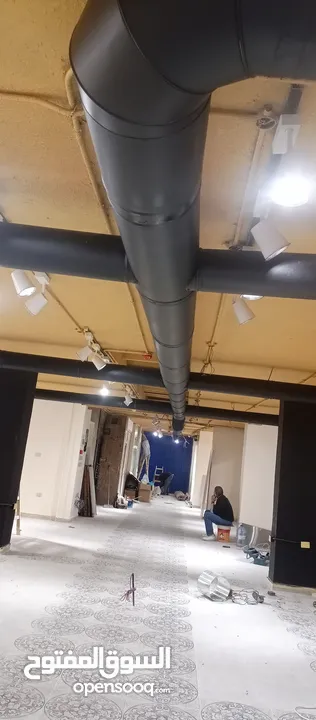 هود ، هودات ، مدخنة ، مداخن ، شفط ، شفاط ، دكت ، طوربين  الاستعداد الكامل لتركيب نظام الشفط والسحب