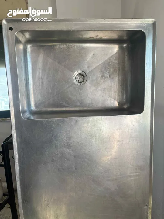 مجلى ستنانلس حوض واحد متر و80 سنتمتر ( 180 سنتمتر )