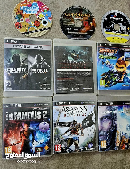 PS3 WITH 2 CONTROLLER'S AND CHARGER. Seventeen high popular games included.