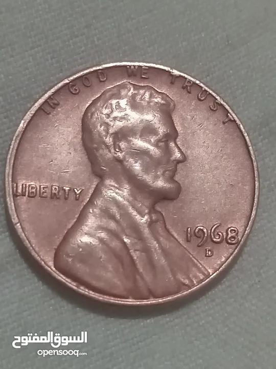 ONE CENT 1968 D