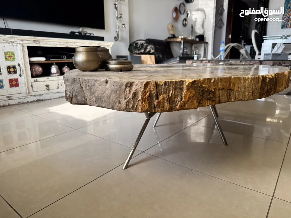 One of a kind coffee table from premium organic stones