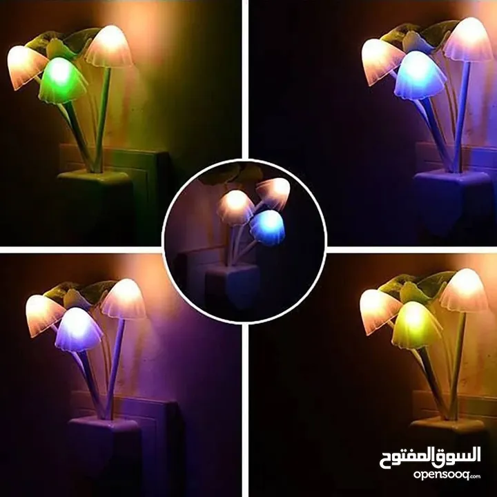 ( مصباح ) جداري مضيء LED بمستشعر حساس على شكل زهره