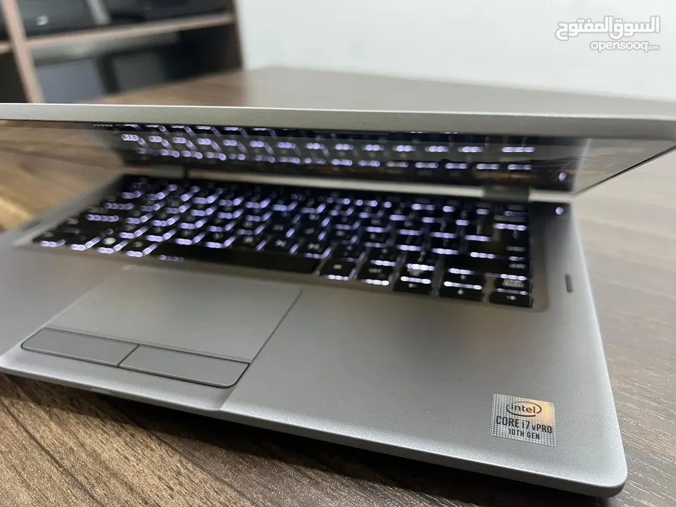 Dell latitude Core i7  مميزجيل عاشر لون سلفر ميتال  مواصفات مميزة وسعرقوي Ram 16 / SSD 512 شاشة لمس