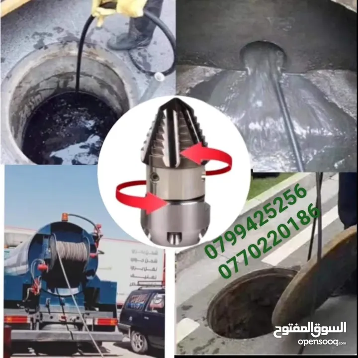 تسليك مجاري الصرف الصحي وتنظيفها بضغط الماء