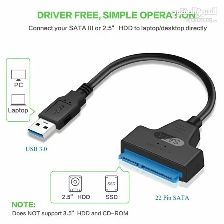 USB 3.0 To Sata 22 Pin Cable for 2.5" SSD@15 JD