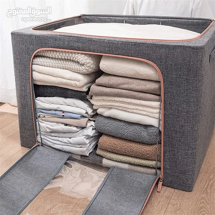 شنط تخزين صناديق ترتيب الملابس عدد 3 حجم كبير صناديق تخزين ملابس - Clothes Organiser صندوق تخزين قما