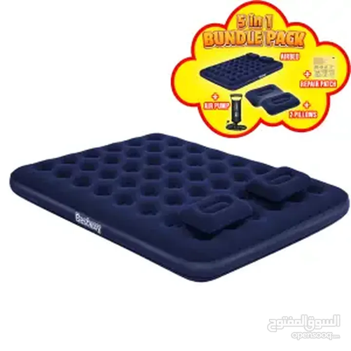 Portable camping single air bed