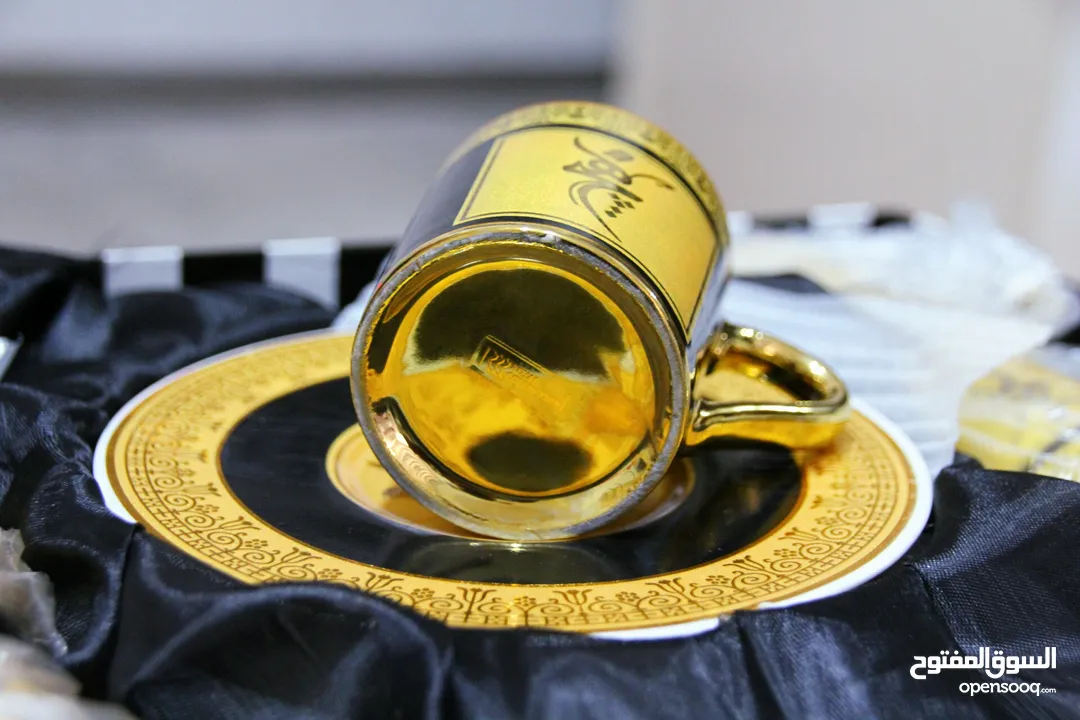 طقم فناجين قهوة مذهب فاخر Golden coffee cups set