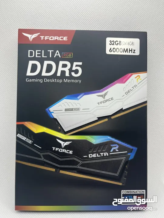 TEAMGROUP T-Force Delta RGB DDR5  Ram 32GB (2x16GB) 6000MHz  رامات جداد