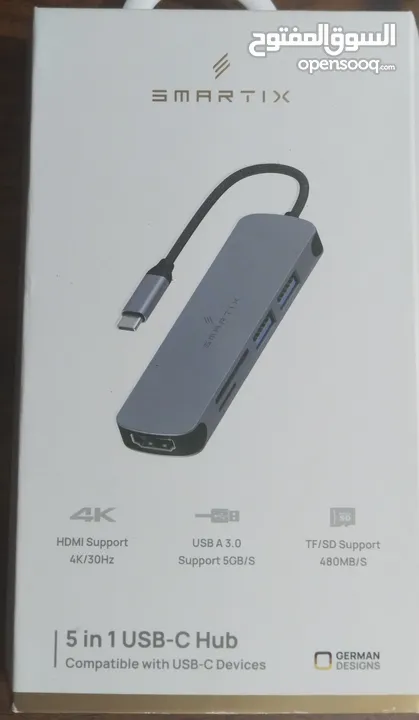 5 in 1 USB-C Hub compatible with USB-C Devices