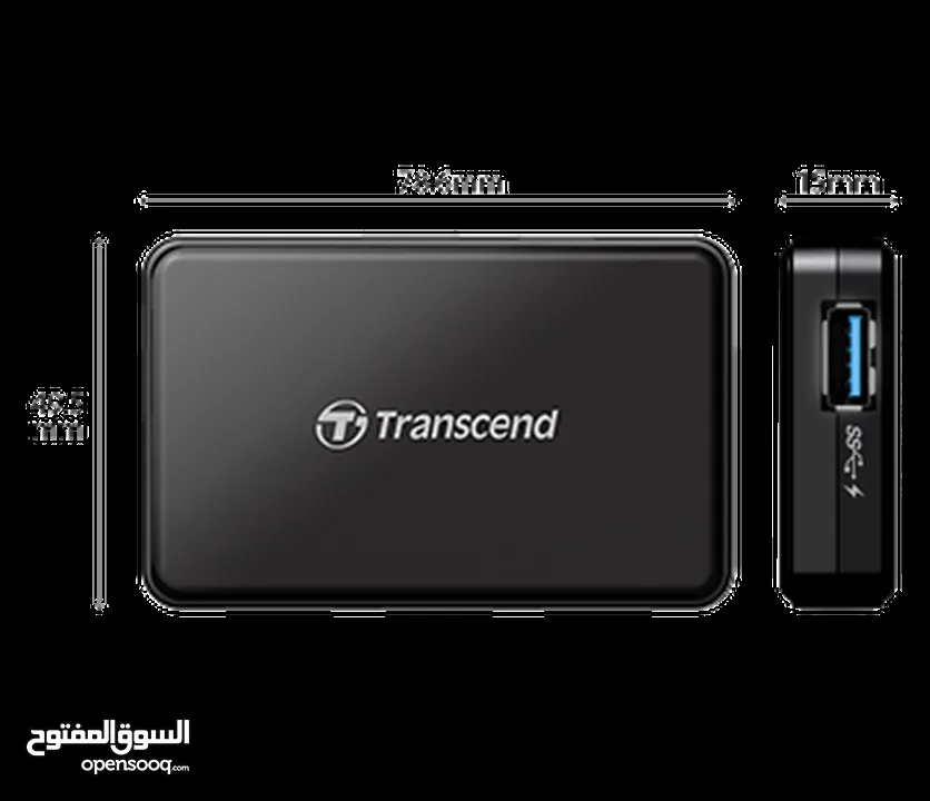 موزع  USB HUB عالي السرعة 3.1 و 4 مداخل Transcend HUB2C Type-C 4 Port USB HUB SuperSpeed 3.0