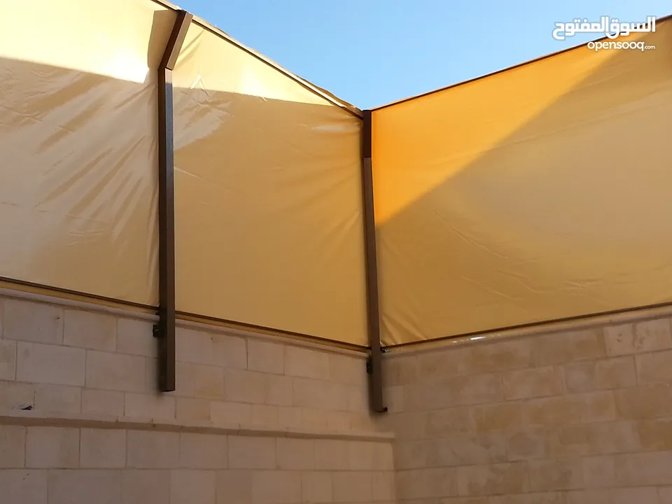 نقوم بتركيب جميع انواع المظلات والشوادر الشد والاشرعه والبراقولات واللكسان بسعر منافس جدا جدا