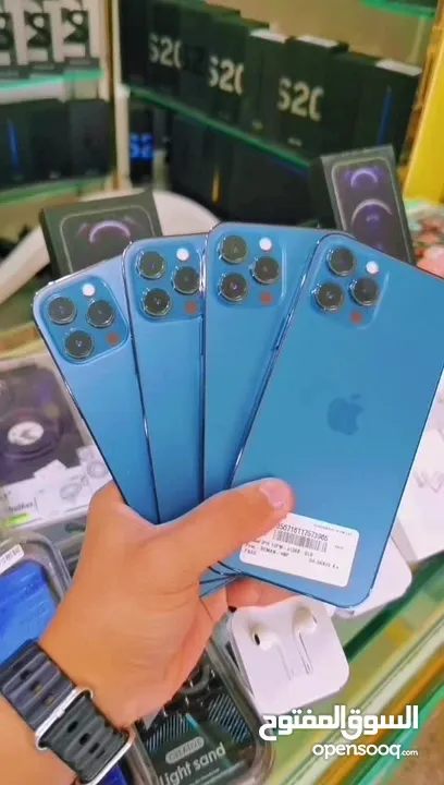 عرض العيد : iPhone 12pro max 512gb هواتف نظيفة جدا بحالة الوكالة مع ملحقاتها و ضمان بأقل سعر