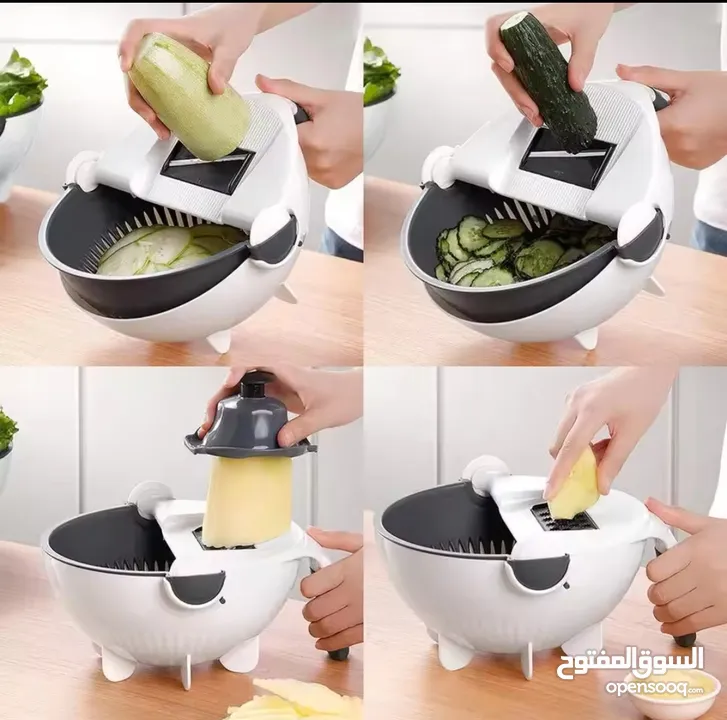 AIBAB 6 In 1 Portable Vegetable Chopper Set, Multifunctional Vegetable Chopper Fruit Grater Onion Sl