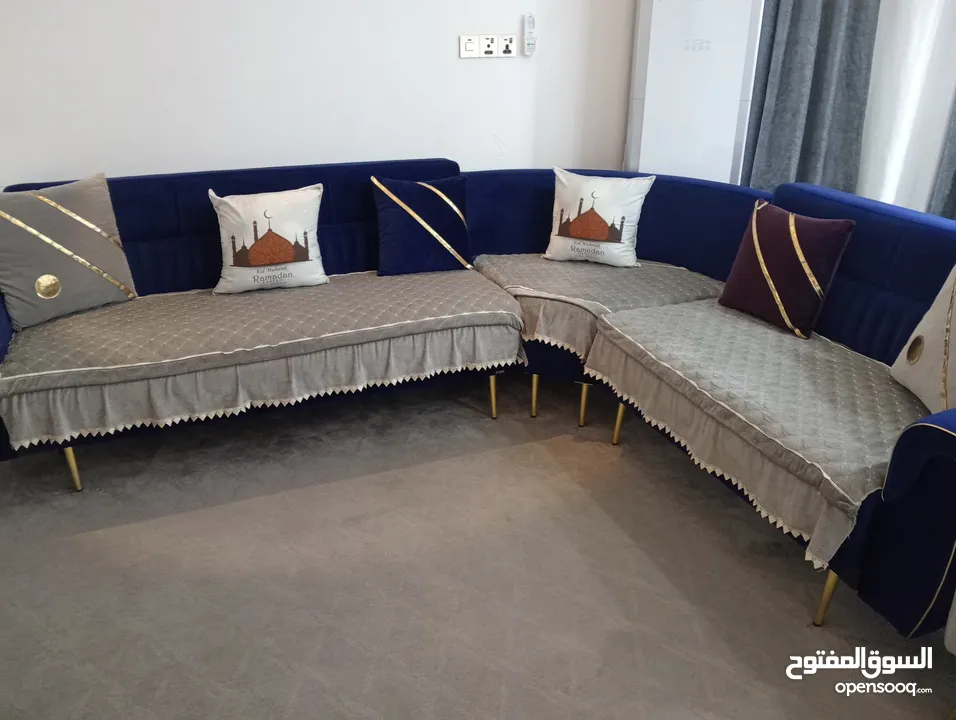 قنفات تركي مخزن وسرير كورنر (ديوان) طول 6 متر مع الكرسي التفاصيل اقرة الوصف