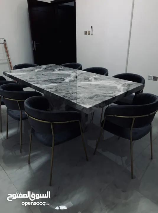 Marble dining table 8 peopls