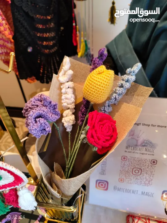 Beautiful Handmade crochet Bouquet flowers!