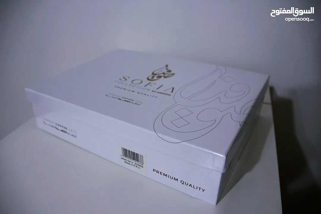 طقم فناجين قهوة ابيض مذهب فاخر Golden white coffee cups set