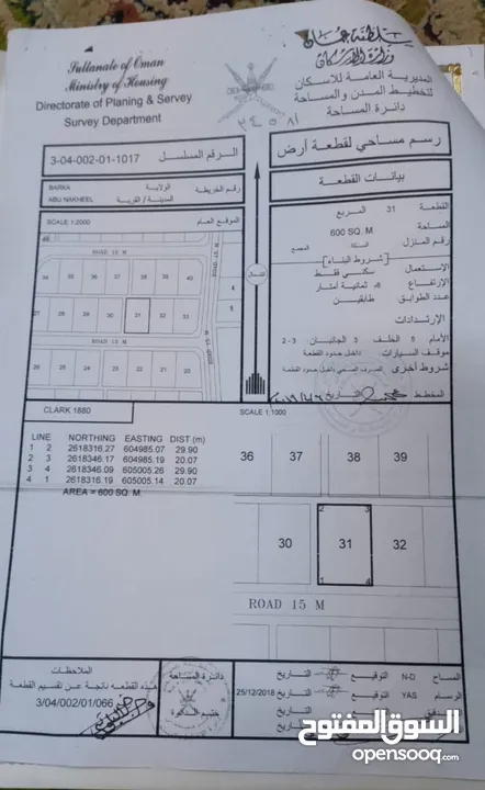 ارض روعه للبيع ابو النخيل جنوب مقابل جسر بركاء روعه مع هاله!!