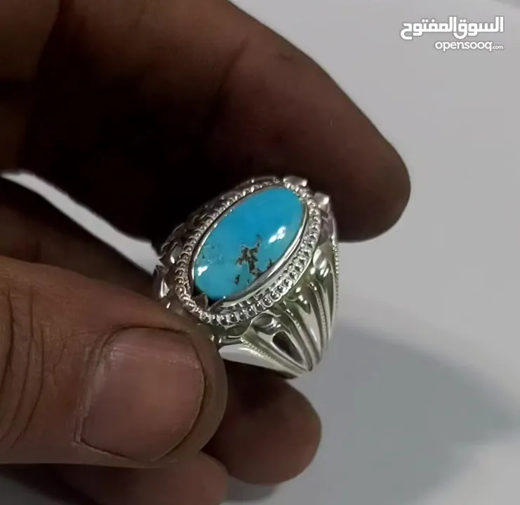 Neyshabur turquoise ring  خاتم نيشابور باللون الفيروزي