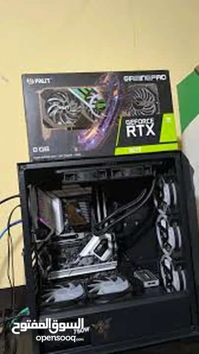 كرت شاشه مستعمل سنه ونص ثلث مراوح Rtx 3070 palit gamingpro (used) مسكر ومختوم عالفحص