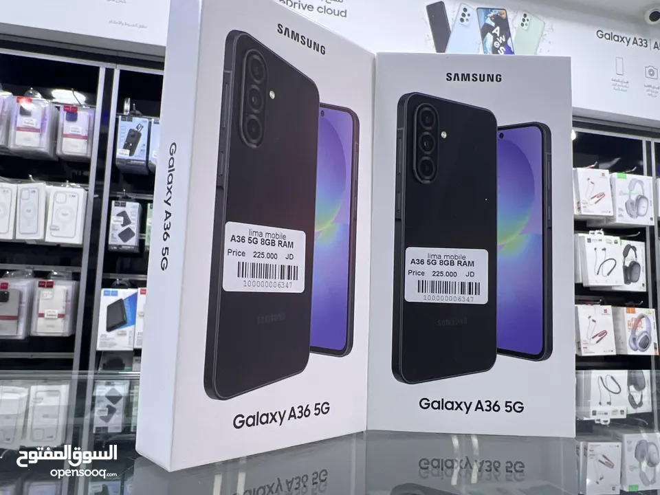 Samsung A36 5g (128 GB / 8 RAM) سامسونج كفالة الوكيل الرسمي سنة في الاردن  العرض لفترة محدودة فقط