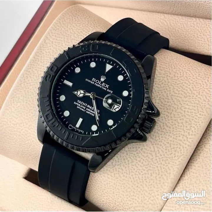 ساعات Rolex ستيل + جلد مع بكج رولكس لساعة وبطاقة كفالة لمدة سنة كاملة من تاريخ الاستلام  تواصل واتس