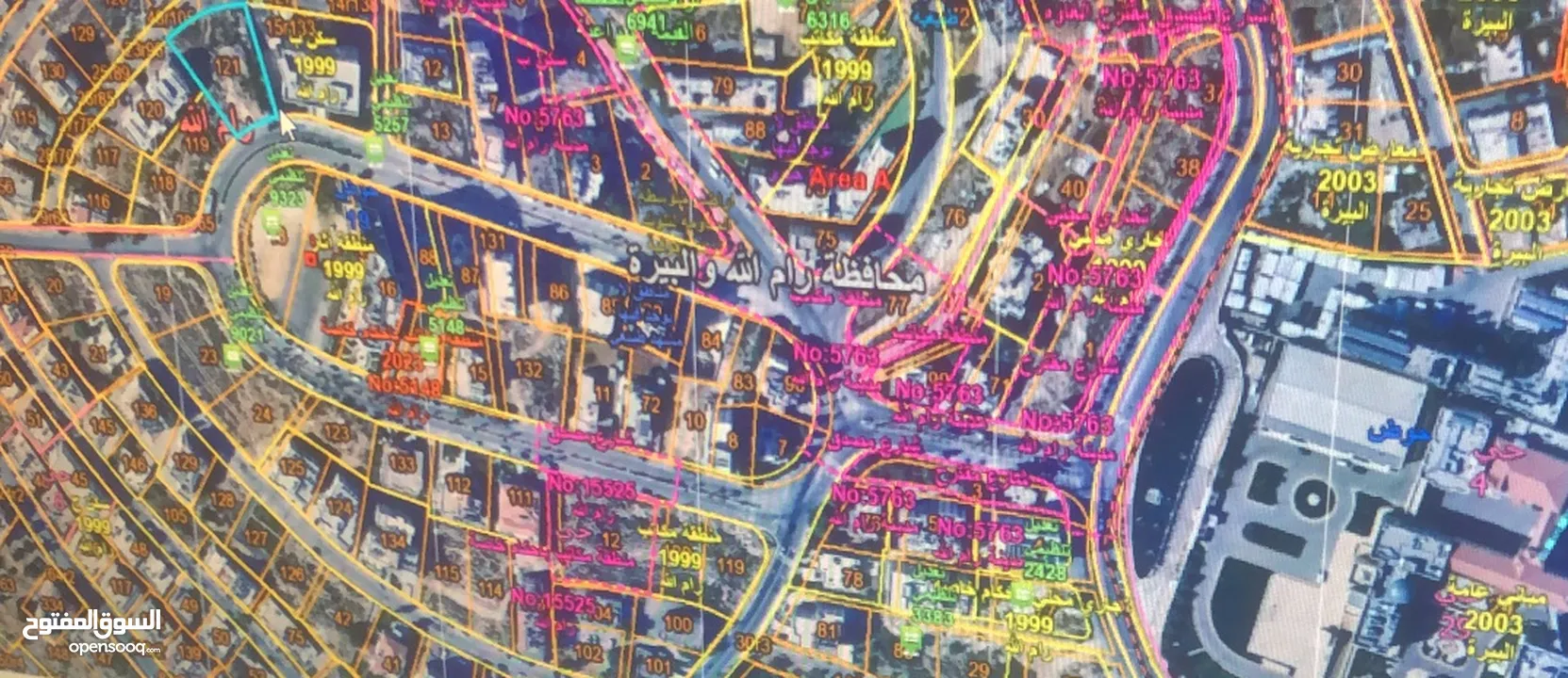 ارض في رام الله شارع ارسال