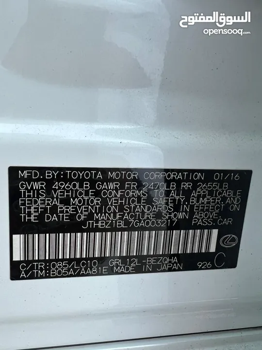 تم تخفيض السعر لكزس GS 350 موديل 2016  اللون الأبيض وداخل بيج